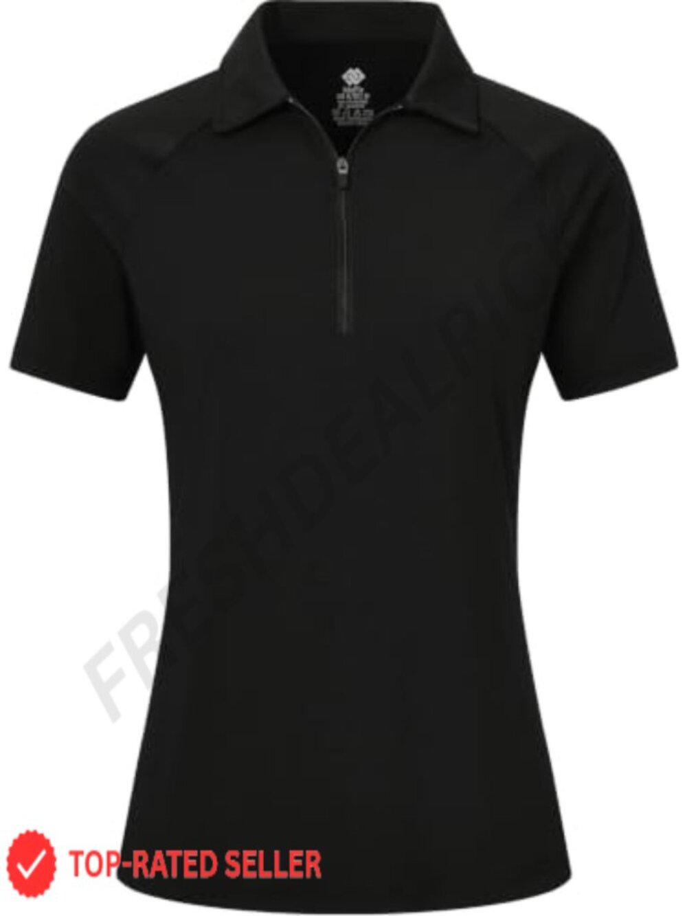 Women's Quick-Dry Zip Polo Golf Shirt Short Sleeve Athletic Tennis Top